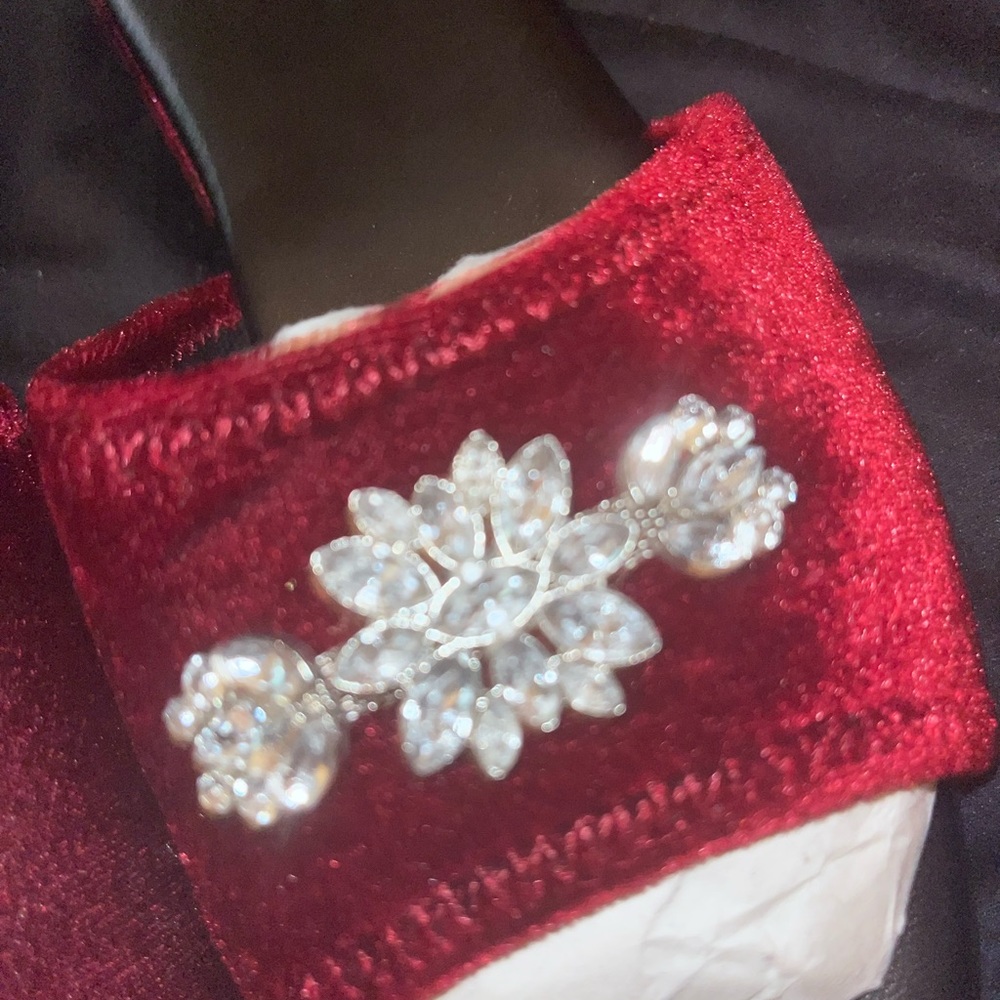 Velvet Embellished Slippers - Picture 3 of 4